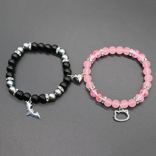 Batman and Hello kitty Matching Bracelets for Couple B